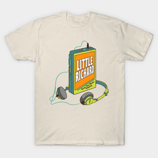 Little Richard / Retro Walkman Design / Retro Music Art T-Shirt by EliseOB